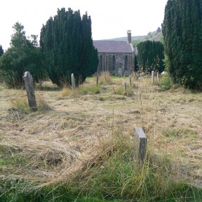 Before the grass around the headstones was hand cut