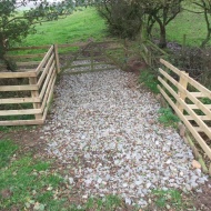 Esk tributary - improvements made to stock crossing point by surfacing and installing cattle drinking point.
