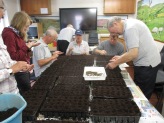 Volunteers, cultivating woodrush plants to plant out. Copyright NYMNPA.
